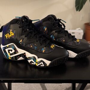 FILA Kids' Black Sneakers with Colorful Accents